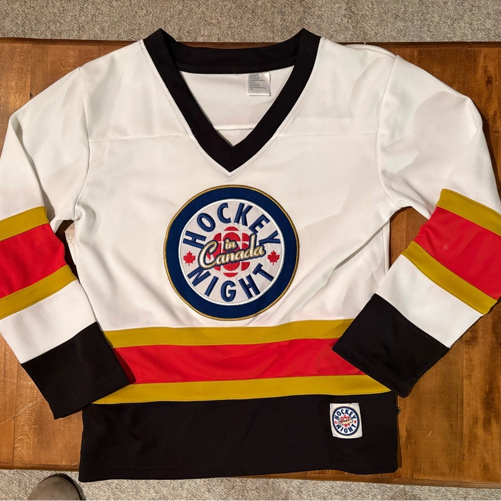 Hockey Night in Canada Kids Shirt - White, Red, Black, Gold